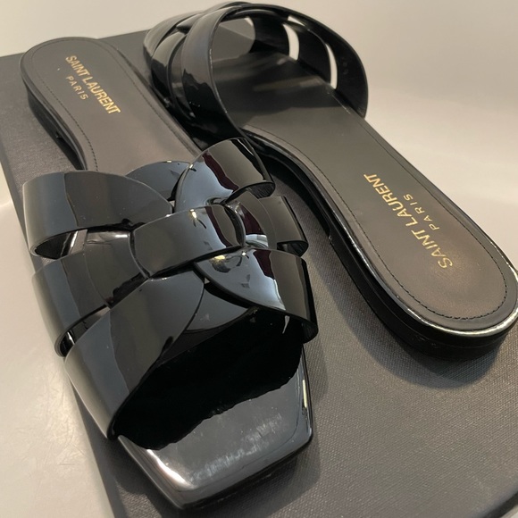 YSL Saint Laurent Nu Pieds Slide Sandal Shoes EU 38.5 - Picture 3 of 12